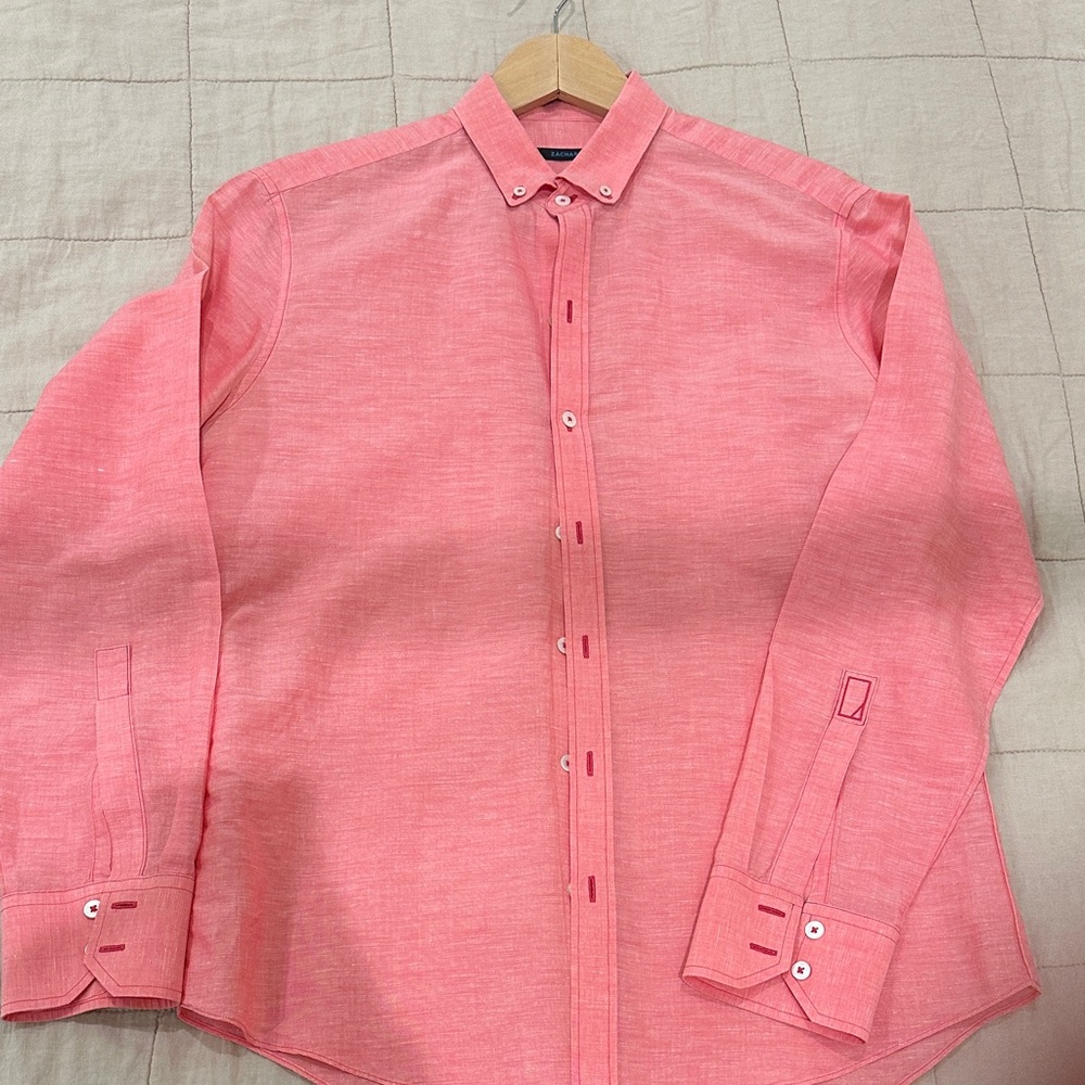 Zachary Prell Coral Button-Down Shirt
